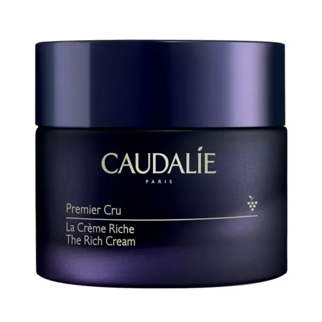Caudalie Premier Cru Rich 24ωρη Ενυδατική & Αντιγηραντική Κρέμα Προσώπου για Ξηρές Επιδερμίδες με Υαλουρονικό Οξύ 50ml