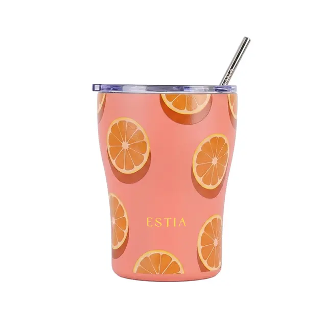 ESTIA ΘΕΡΜΟΣ COFFEE MUG SAVE THE AEGEAN 350ml ORANGE POP