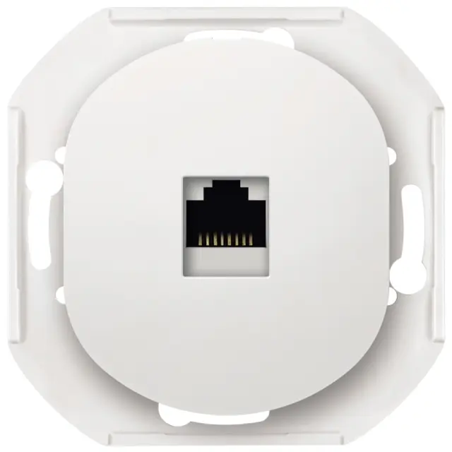 EON E616S.0 Data socket without cover frame 1xRJ45 Cat 6A FTP, white 15.005.0178