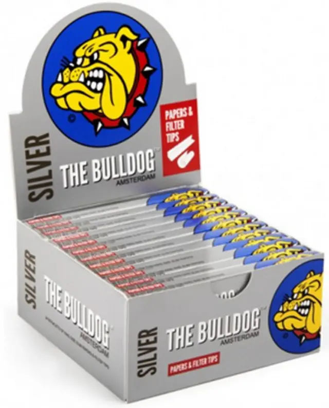 The Bulldog Χαρτάκια - Ασημί 33φ. - King Size Slim + Tips 24τεμ