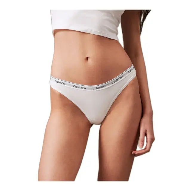 Calvin Klein Γυναικείο String Modern Logo Thong, Χρώμα Λευκό - L