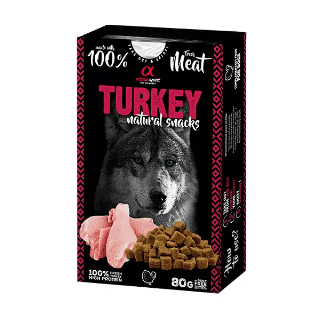 Alpha spirit Naturals dogs turkey 80g