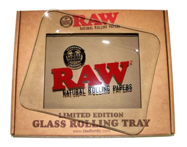 Raw Γυάλινος Rolling Tray Δίσκος - Limited Edition - Large (28x36cm)