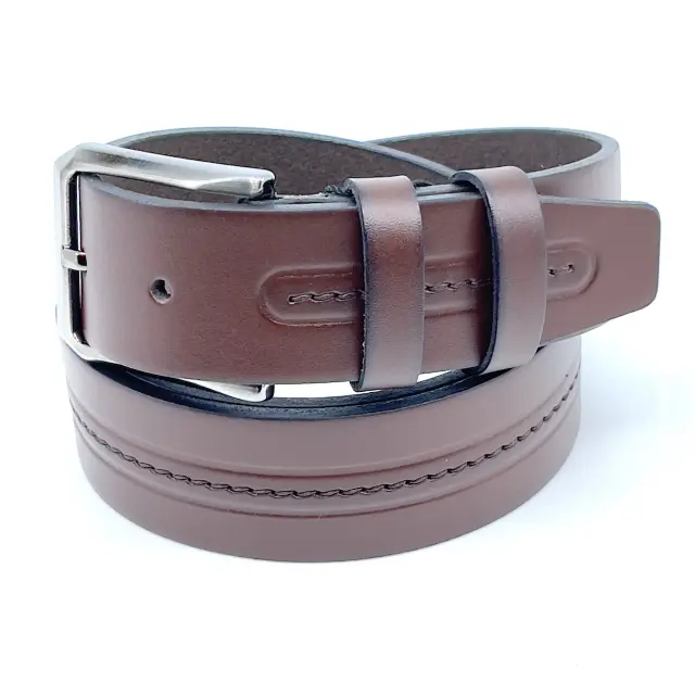 Καφέ Δερμάτινη Ζώνη Full Grain 3,5 cm - 130cm 3