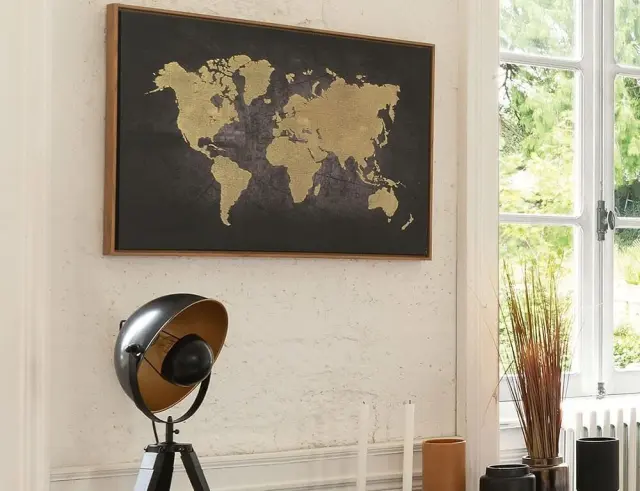 Διακοσμητικός Πίνακας World Atmosphera με διαστάσεις 88x4.3x58cm 162269 2