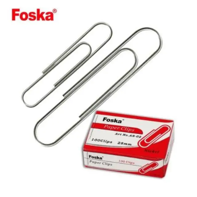 Συνδετήρες Foska 33mm μεταλλικοί κουτί 100 τεμ.