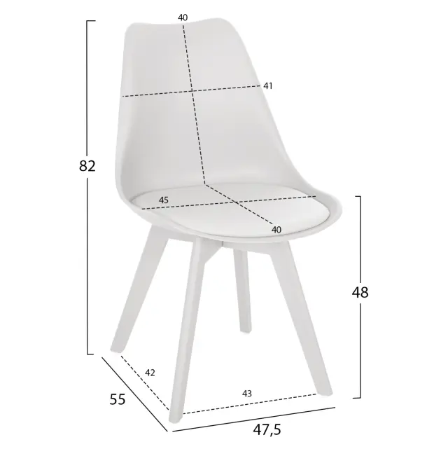 ΚΑΡΕΚΛΑ FB90033.31 ΠΟΛΥΠΡΟΠΥΛΕΝΙΟΥ-PU- ΛΕΥΚH 47,5x55x82 εκ. 2