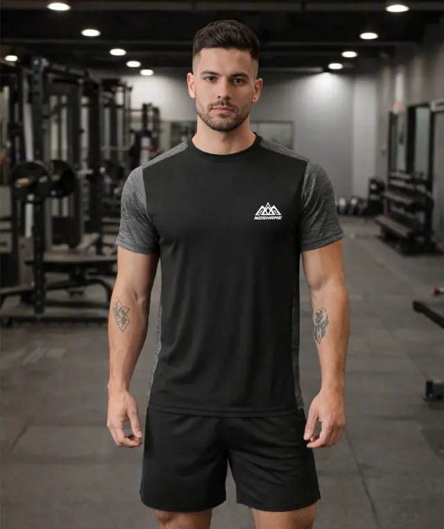 T-shirt Noshame® Μαύρο Dry Fit - 152620 - XL