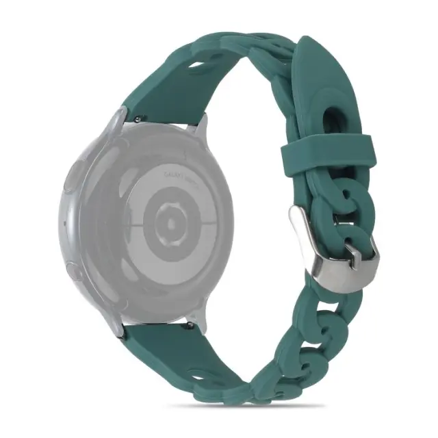 Λουράκι Σιλικόνης για Samsung Gear S3 46mm/ Pace/ Stratos/ Watch GT/ GT2 / GTR /Versa / Magic 2 (Fits all 22mm)- Ring Buckle Πράσινο OEM 2