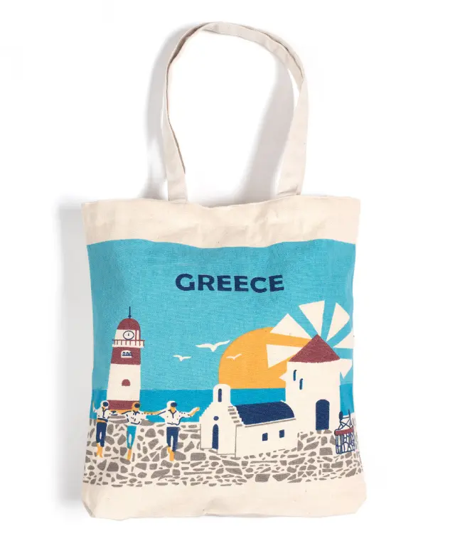 Τσάντα καραβόπανο (40cm x 40cm x 10cm) canvas 1 GREECE - -