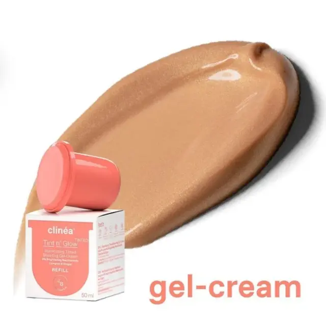Clinea Tint n' Glow Illuminating Tinted Boosting Gel-Cream Refill Gel-Κρέμα Ενίσχυσης Λάμψης με Χρώμα- Ανταλλακτικό, 50ml 2