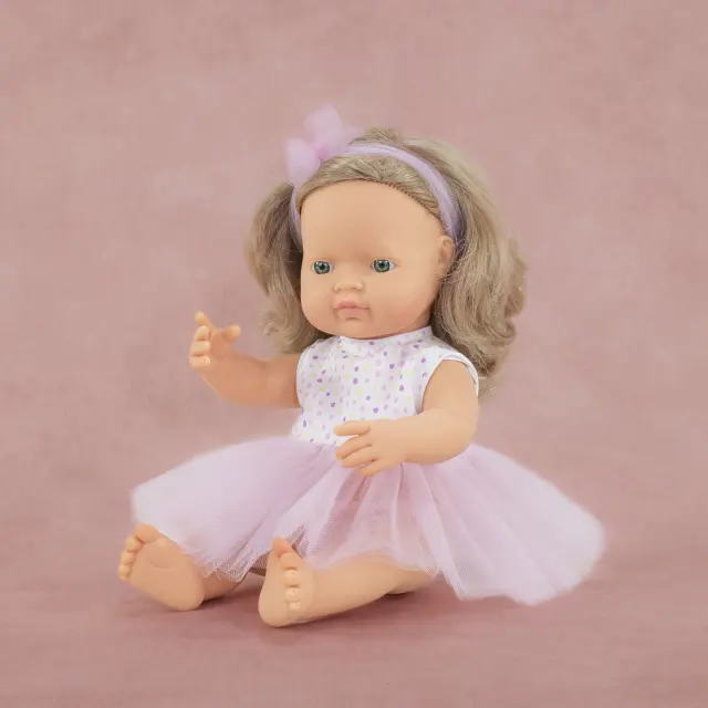 MINILAND DOLLS MINILAND ΚΟΥΚΛΑ ΞΑΝΘΟ ΚΟΡΙΤΣΙ 38 CM ΜΕ ΡΟΥΧΑΛΑΚΙΑ 2
