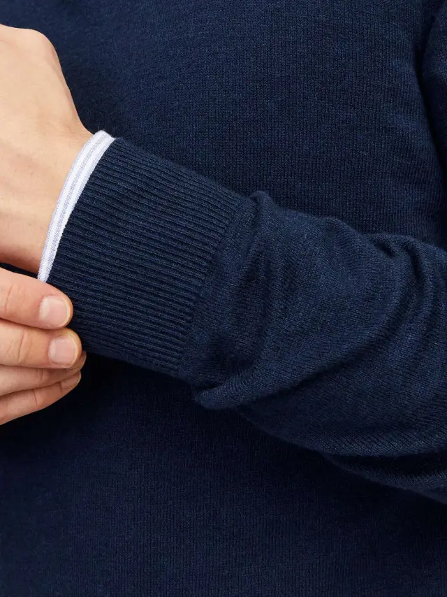 JJEEMIL KNIT HALF ZIP NOOS Navy Blazer 3