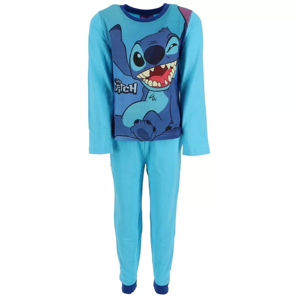 Παιδική Πιτζάμα Χειμωνιάτικη Βαμβακερή Disney Lilo and Stitch Γαλάζιο