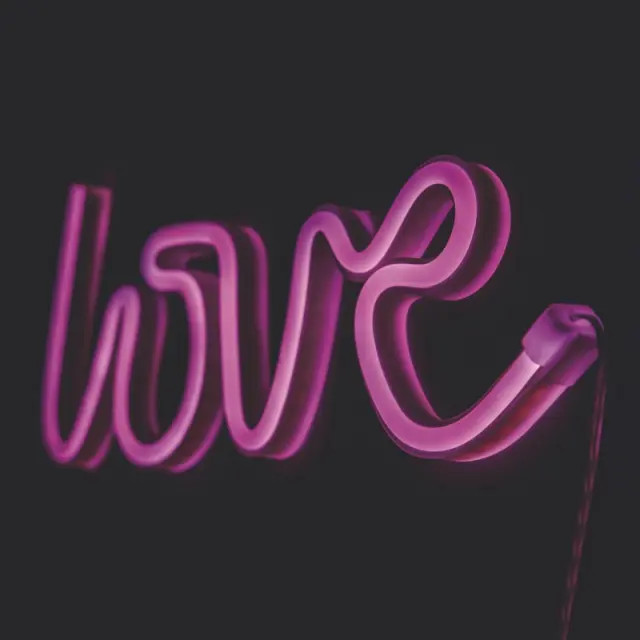 AcaLight Offer LOVE, 118 NEON LED ΛΑΜΠΑΚΙΑ ΜΕ ΜΠΑΤΑΡΙΑ (3xAA)/USB, ΡΟΖ, IP20, 35.5x2x13cm 2