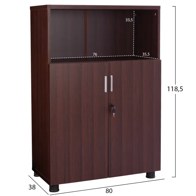 ΝΤΟΥΛΑΠΙ ΓΡΑΦΕΙΟΥ ΕΠΑΓΓΕΛΜΑΤΙΚΟ FB92058.12 WENGE 80x38x118,5 2