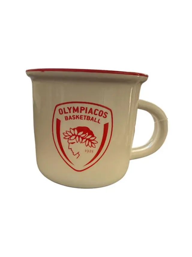 Κεραμική Κούπα Espresso Ολυμπιακός Μπάσκετ 70ml / XP.RP.00724 (Χάρτινη Πόλη)