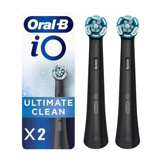 Oral-B Ανταλλακτικές Κεφαλές για Ηλεκτρική Οδοντόβουρτσα iO Ultimate Cleaning Double Pack Black