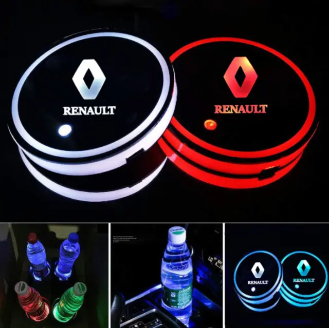 Φωτάκι led ποτηροθήκης Renault με 7 χρώματα - 1τμχ OEM
