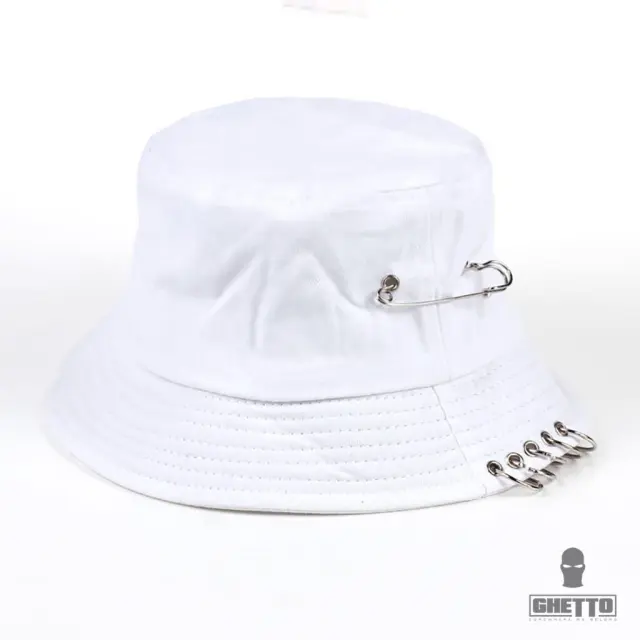 Ghetto Iron Ring Bucket Hat White