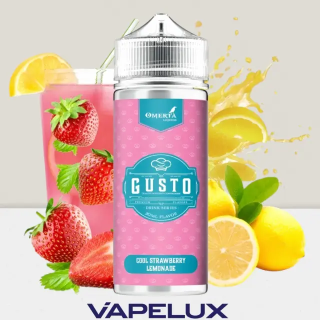 Gusto by Omerta Flavor Shots Cool Strawberry Lemonade 20ml to 120ml