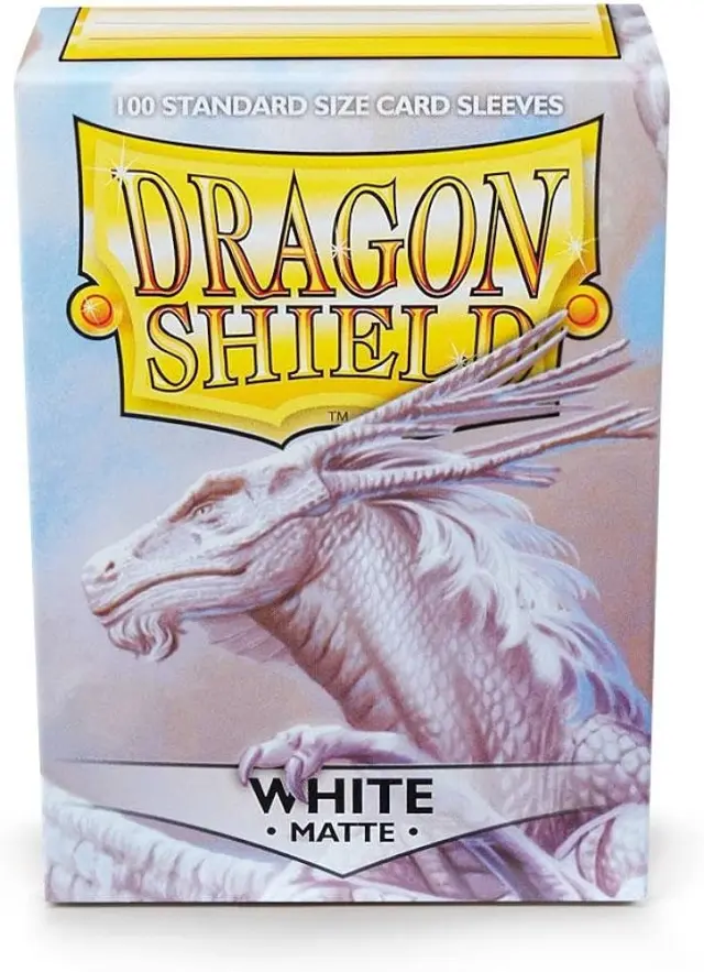 Dragon Shield Standard Sleeves - Matte White (100 Sleeves)