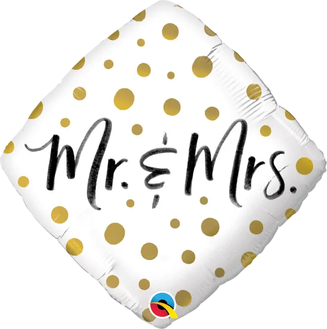 Μπαλόνι Φοιλ 18 Mr. & Mrs. Gold Dots