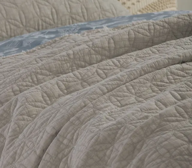 ΚΟΥΒΕΡΛΙ ΥΠΕΡΔΙΠΛΟ LAREN BLUE 230X240 BEIGE NEF NEF 2