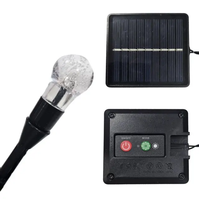 Ηλιακά Φωτάκια LED με Κίτρινο/Θερμό Φως- Solar LED String Lights 082365 2