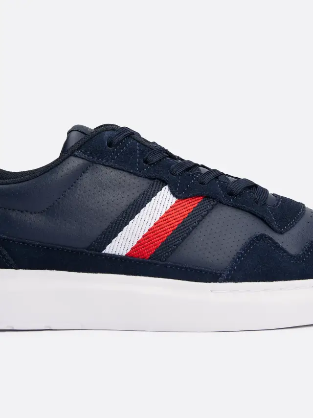 Tommy Hilfiger - Ανδρικά Sneakers Light Cupsole Lth Mix Stripes FM0FM04889-C1G Μπλε 3