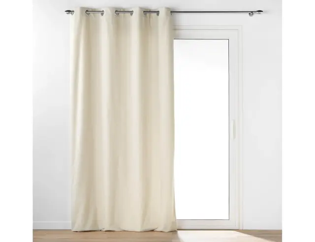 Κουρτίνα Υψηλής Σκίασης Wooly Douceur d'intérieur με τρουκς και διαστάσεις 140x240cm - Natural 1612083 2