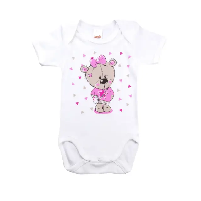 Minerva Φορμάκι Baby Κορίτσι Bear - Διπλό Πακέτο, Χρώμα Λευκό-Ροζ - 18-24 M 2