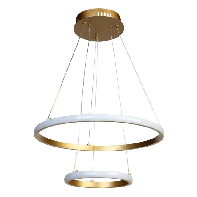 Φωτιστικό κρεμαστό Φ40-Φ20 εκ. LED 38W 4000K χρυσό - GLOBOBOX C935/40+20GD
