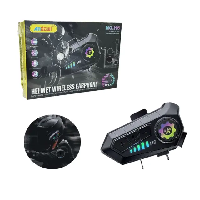 Andowl Ασύρματο Bluetooth Ακουστικό Κράνους Μοτοσικλέτας NO.H6 – Helmet Wireless Earphone 0751145
