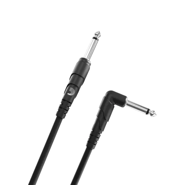 D'Addario PW-CGTRA-20 Classic Καλώδιο Οργάνων Γωνία 1/4 Mono Jack - 1/4 Mono Jack 6m Μαύρο