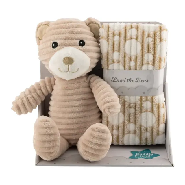 FreeON Free2Play My Cuddly Friend Κουβέρτα Αγκαλιάς 90x75cm με Λούτρινο Αρκουδάκι Lumi 0+ Μηνών 2