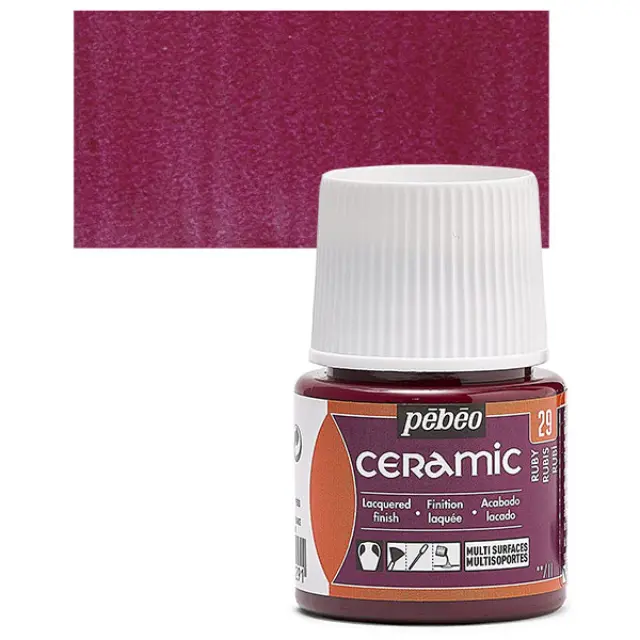 Pebeo Ceramic Καλυπτικό Σμάλτο - 29 Ruby - 45ml