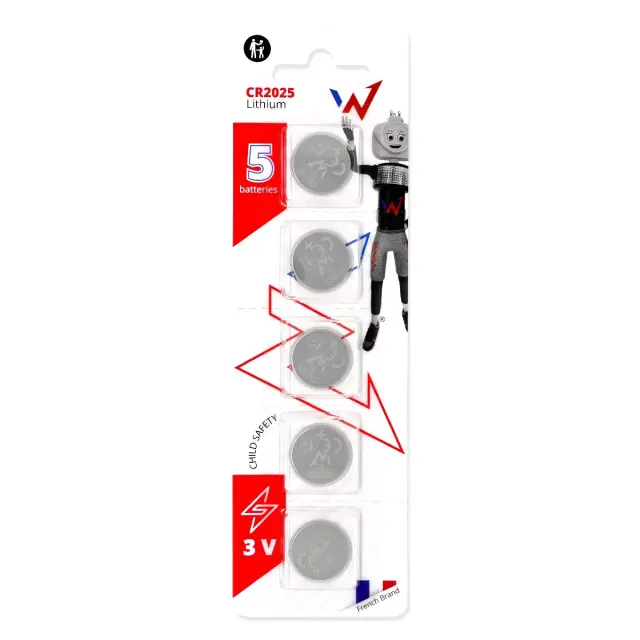 Buttoncell Lithium Wonder CR2025 3V Τεμ. 5