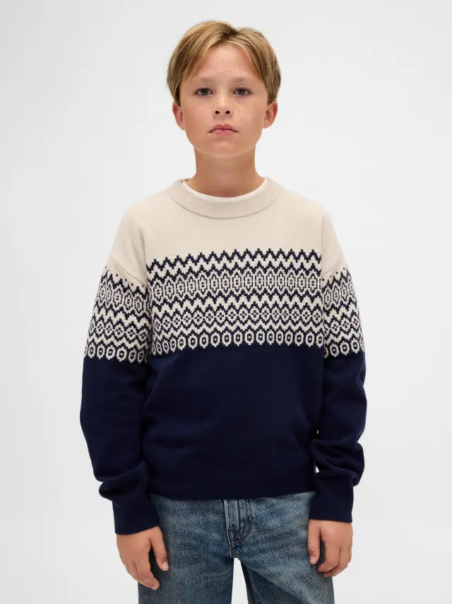 Παιδικό CashSoft Relaxed Crewneck Πουλόβερ Navy uniform