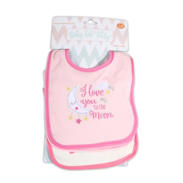 Cangaroo Βρεφική Σαλιάρα Σετ 3 τμχ Tibby Pink 3800146264024
