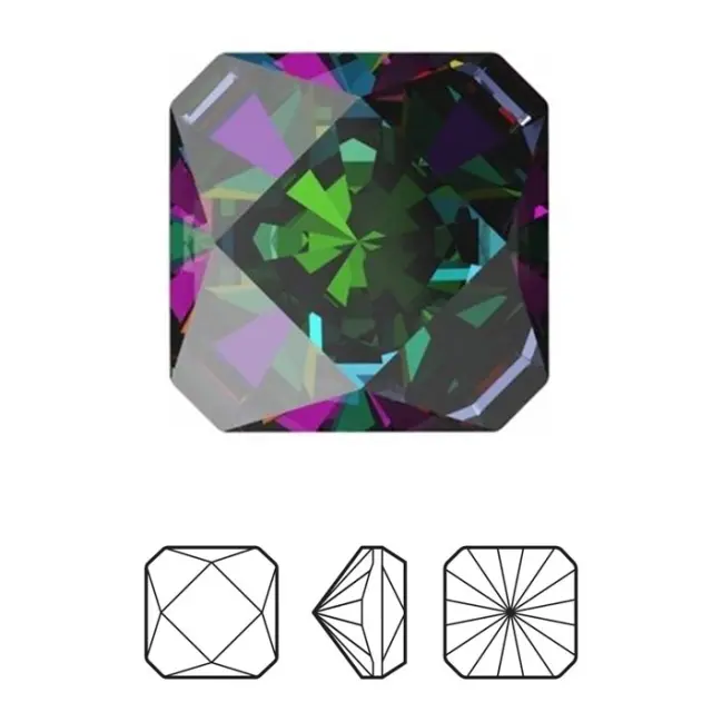 Swarovski 4499 Kaleidoscope Square Fancy Stone Crystal Vitrail Medium 10mm - 2τεμ