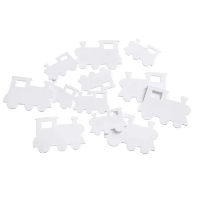Τρενάκια ξύλινα, 12 τεμ, white