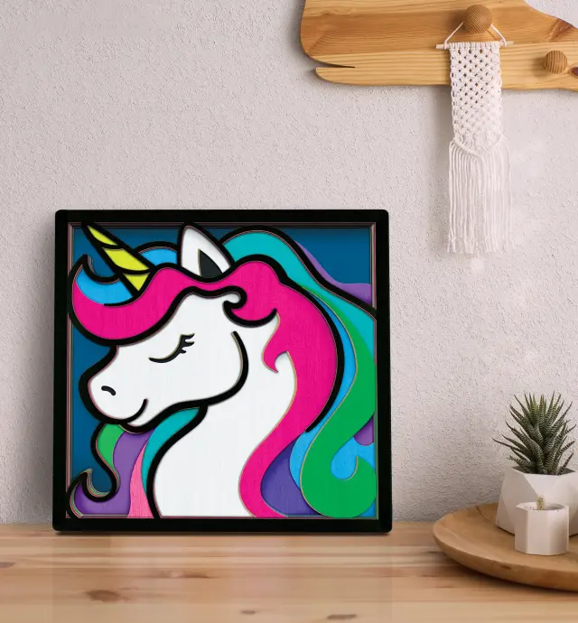 Splat Planet 3D Ξύλινη Κατασκευή Ζωγραφικής / Wooden Art Craft Kit: Unicorn 2