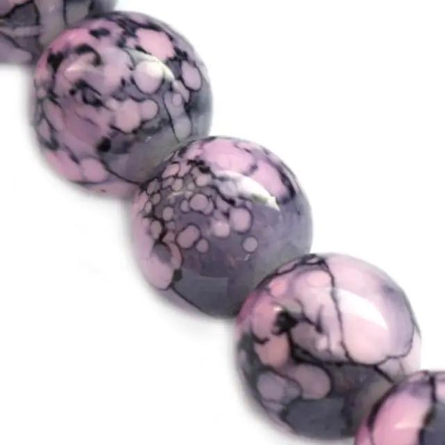 Χάντρα Επικαλυμένη Pink Ø12mm ~80τεμ