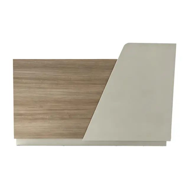 Γραφείο reception Stark pakoworld σε oak-μπεζ απόχρωση 160x60x105εκ 2