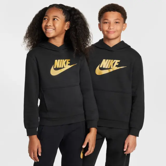 Nike Sportswear Club Fleece ΠΑΙΔΙΚΗ ΜΠΛΟΥΖΑ (HQ0977-010) - Μαύρο 2