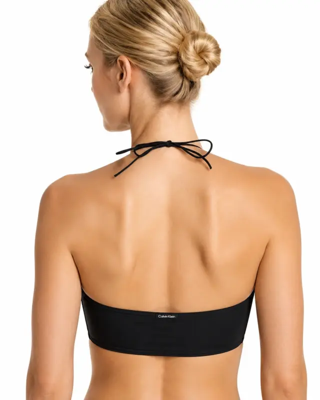 Calvin Klein Γυναικείο Μαύρο Bikini Top Multi Ties με Δέσιμο στον Λαιμό - M 3