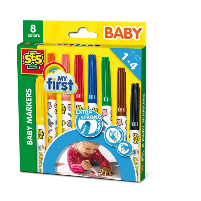 SES Creative - Baby markers 8 colours - S00299
