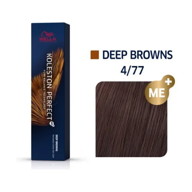 Wella Koleston Perfect Me+ Deep Browns 4/77 60ml - (Καστανό Καφέ Έντονο)
