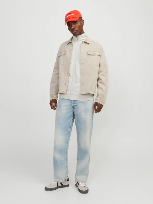 JJPANEL SWEAT ZIP HIGH NECK moonbeam 3